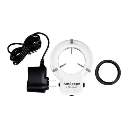 United Scope Llc. AmScope LED-144S LED Adjustable Compact Microscope Ring Light with Adapter LED-144S